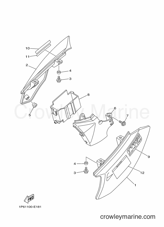 2007 Dirt Bike TT-R50E - TT-R50E (1P66) [010] - SIDE COVER