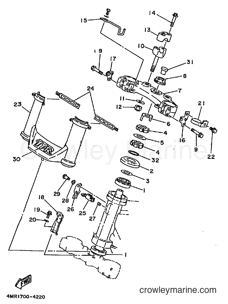 1994 Dirt Bike TT250R - TT250R (4MR1) [010] - STEERING