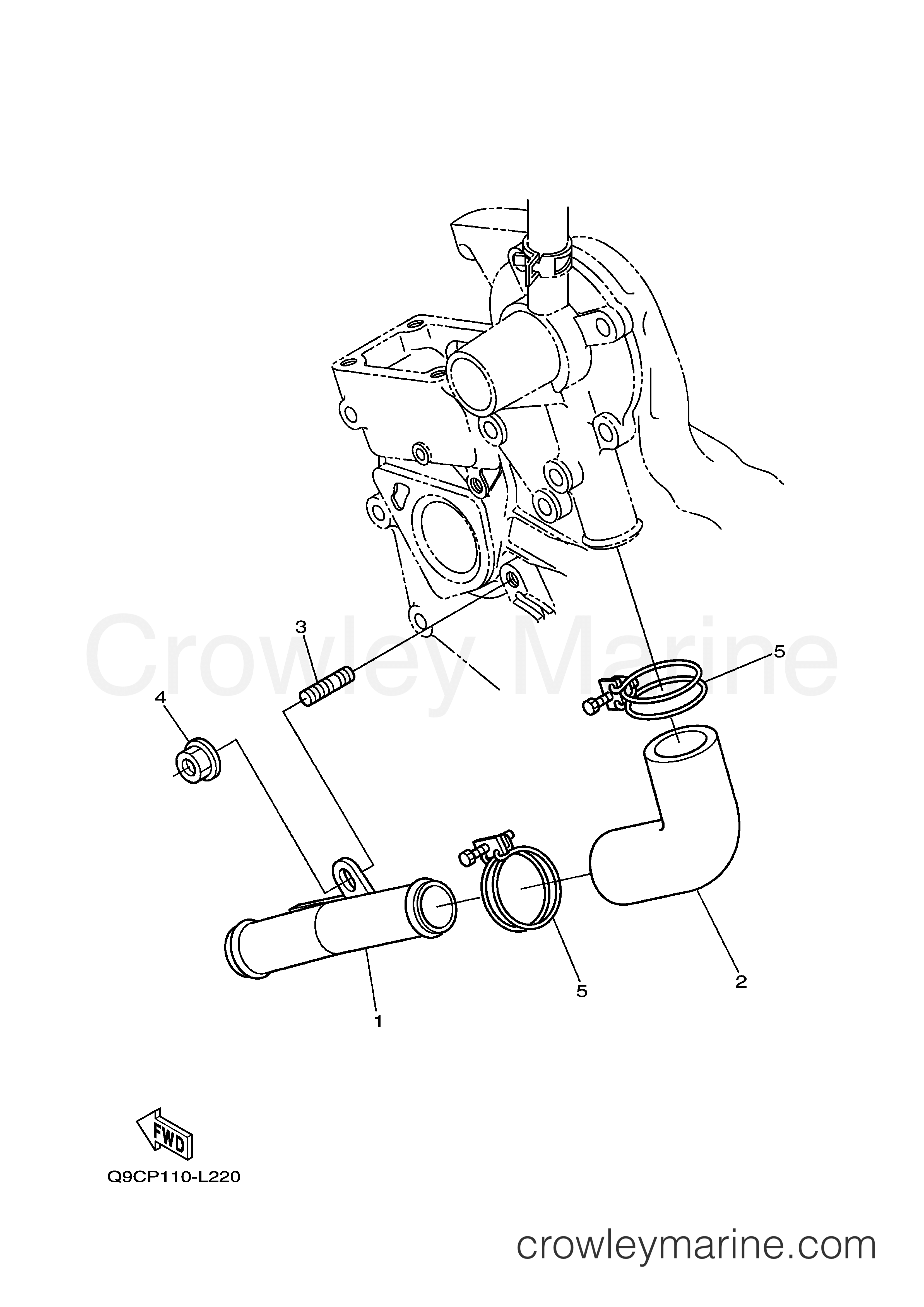 Yamaha Motors EDL11000SDE - COOLING PIPE