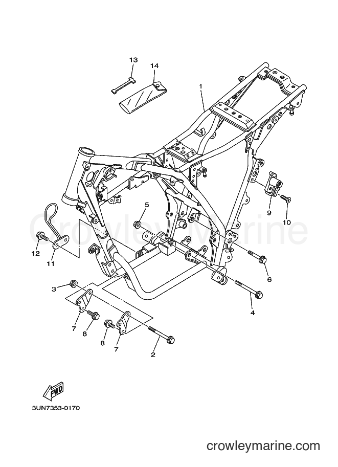Yamaha Motors DT50LC (3UN7) [010] - FRAME