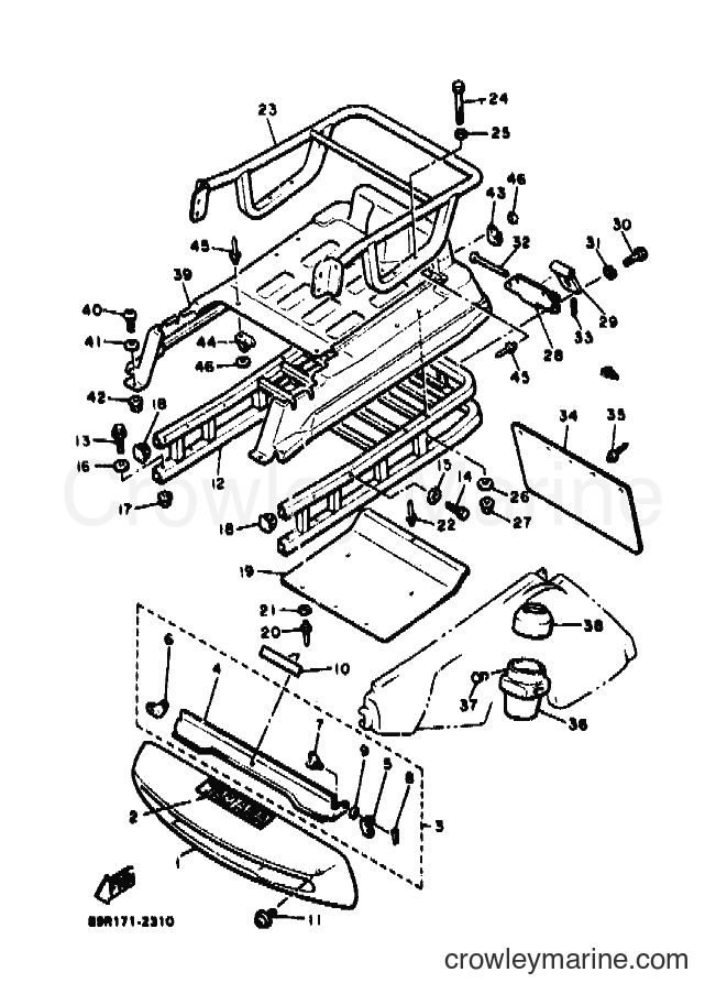1992 Snowmobile VT480TF - VT480TF (89R1) [010] - BUMPER
