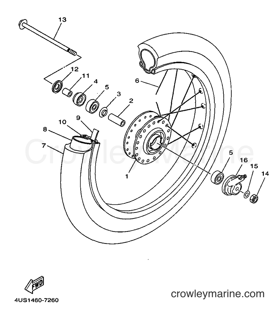 1997 Scooter V110 - V110 (4VM1) [999] - FRONT WHEEL