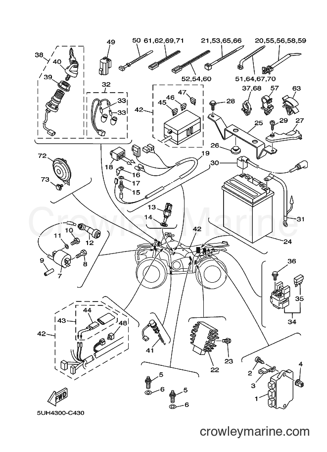 2004 ATV YFM350FWA - YFM350FWA (5UH4) [010] - ELECTRICAL 1