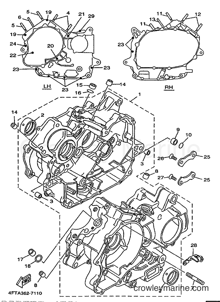 Yamaha Motors XV535 (4KUV) [010] - CRANKCASE