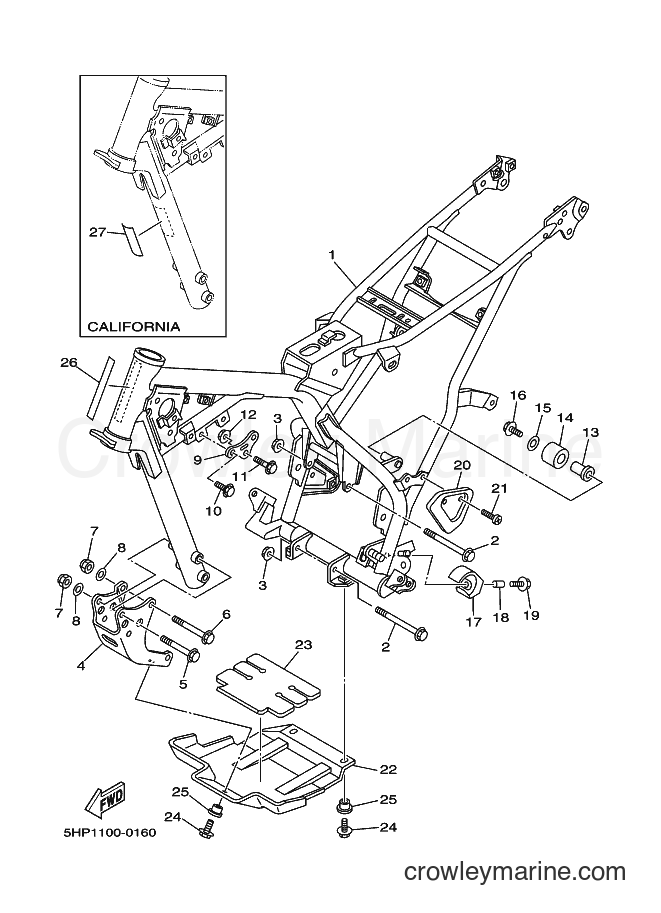 2000 Dirt Bike TT-R125 - TT-R125 (5HP1) [070] - FRAME