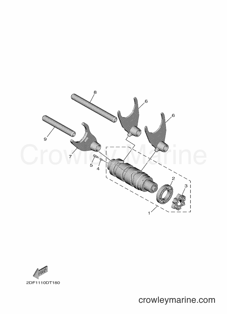 Yamaha Motors XV1900FDD (2DF4) [010] - SHIFT CAM & FORK