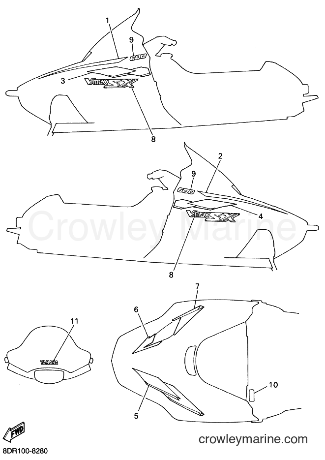 Yamaha Motors VX600SXB (8DR1) [020] - EMBLEM