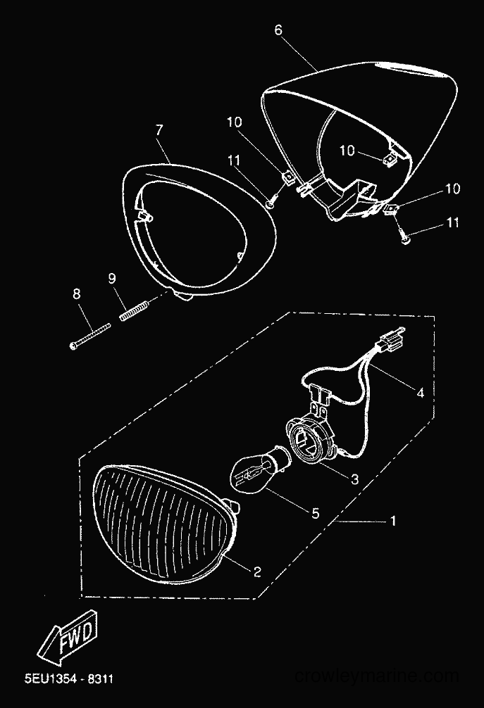 Yamaha Motors YH50 (5LD5) [020] - HEADLIGHT