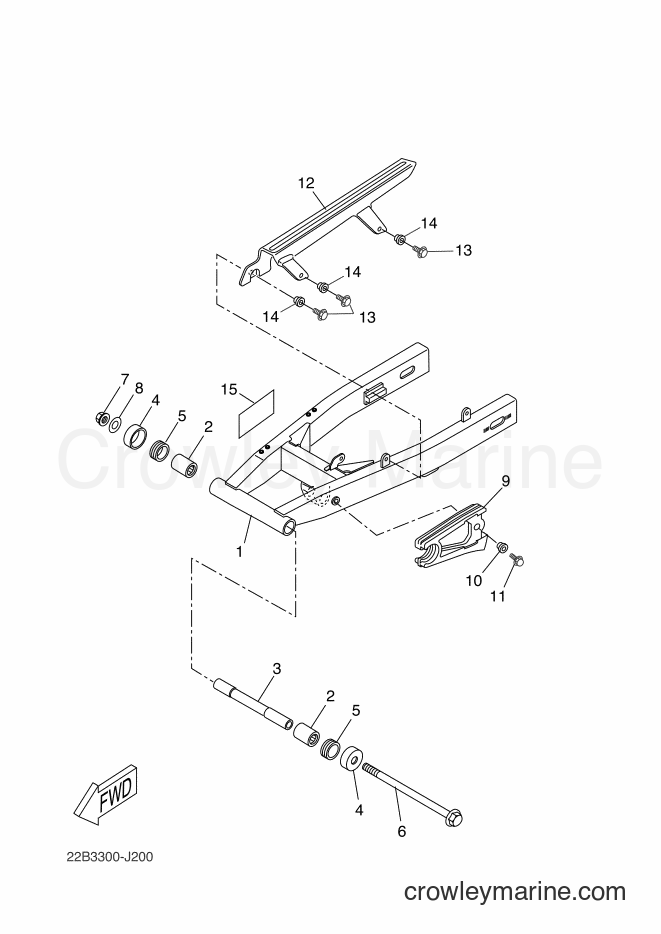 2014 Dirt Bike WR125R - WR125R (22BB) [010] - REAR ARM