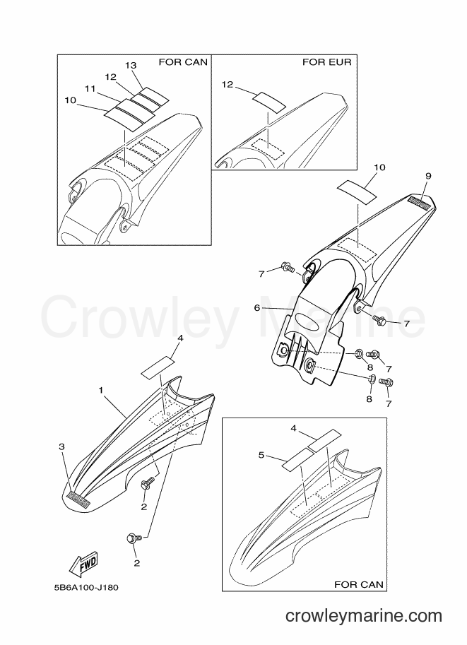 2010 Dirt Bike TT-R110E - TT-R110E (5B6B) [010] - FENDER