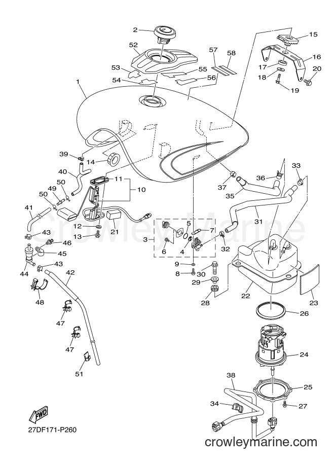 2015 Cruiser XVS1300CU - XVS1300CU (27DF) [010] - FUEL TANK
