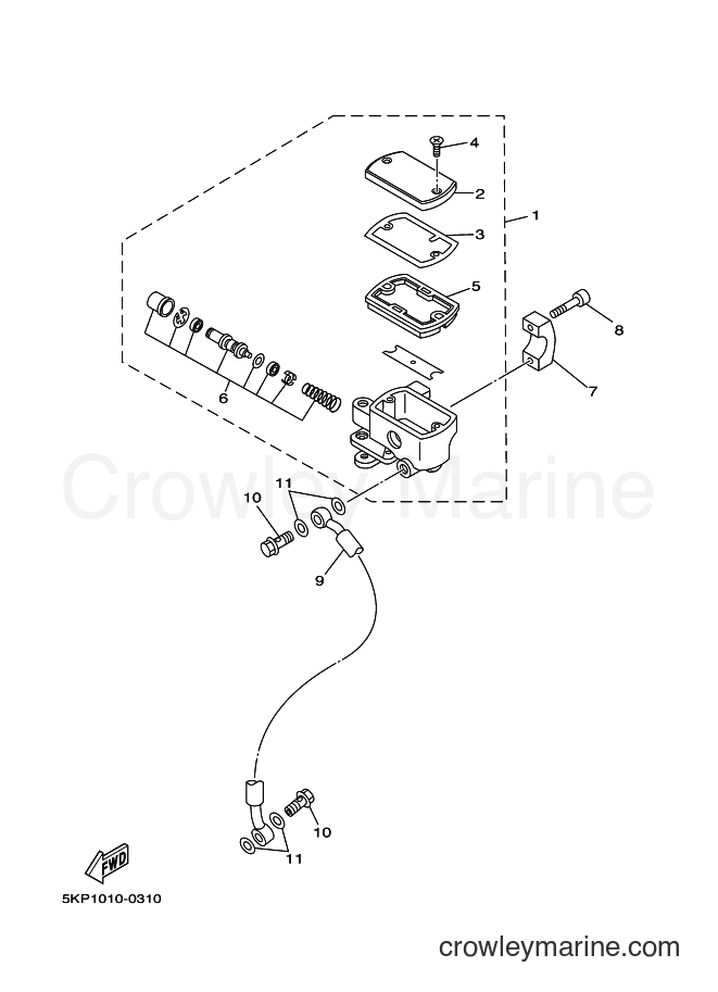 Yamaha Motors XVS650 (5FBF) [010] - FRONT MASTER CYLINDER