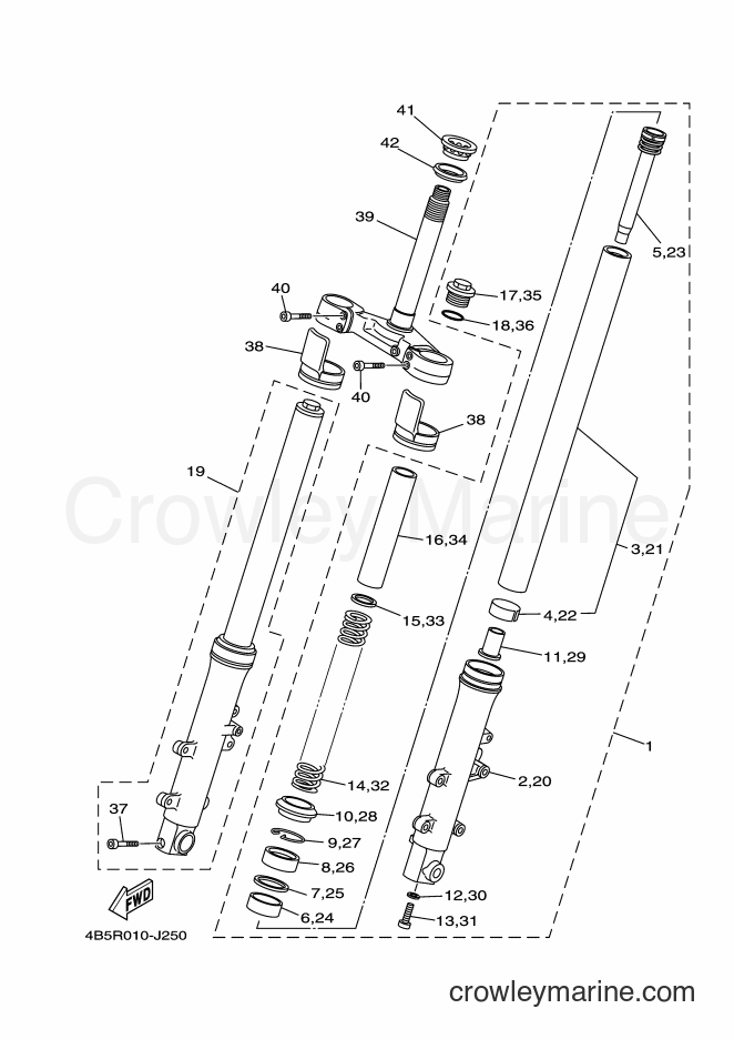 Yamaha Motors XP500 (1UD1) [010] - FRONT FORK