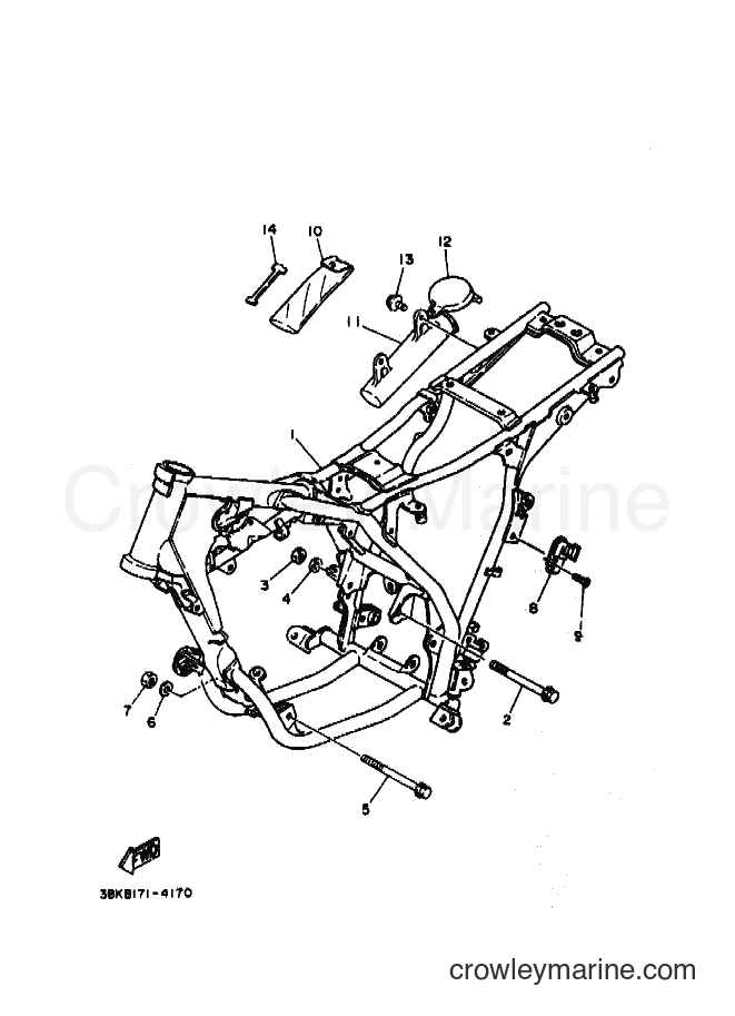 1995 Dirt Bike DT50LC - DT50LC (3BKB) [010] - FRAME