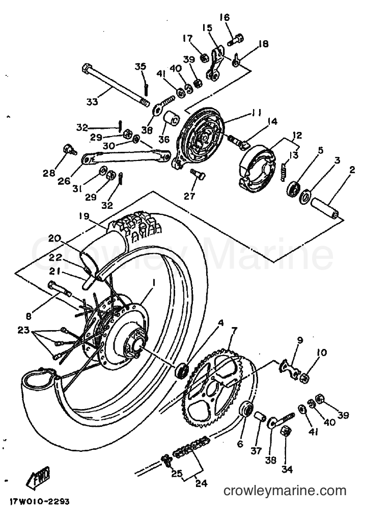Yamaha Motors DT50LC (3BK7) [010] - REAR WHEEL