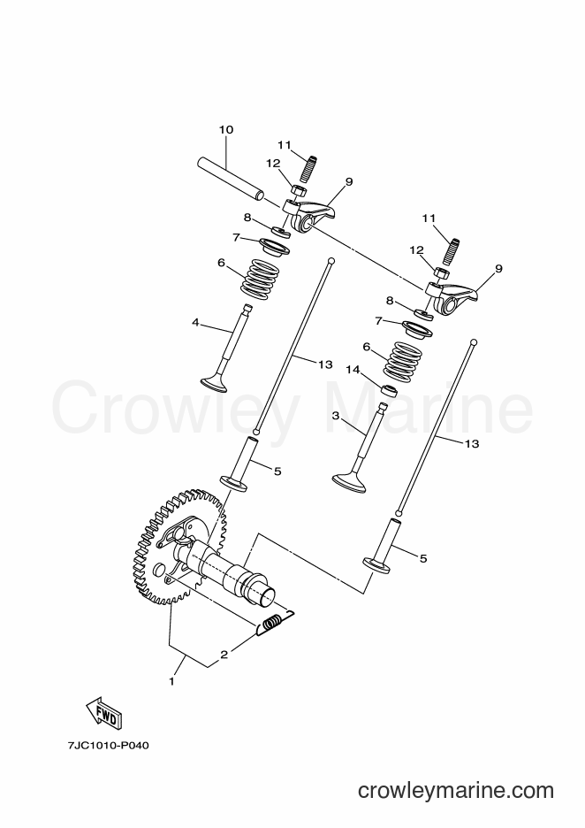 2017 Snowblower YU240 - YU240 (7JC1) [010] - CAMSHAFT & VALVE