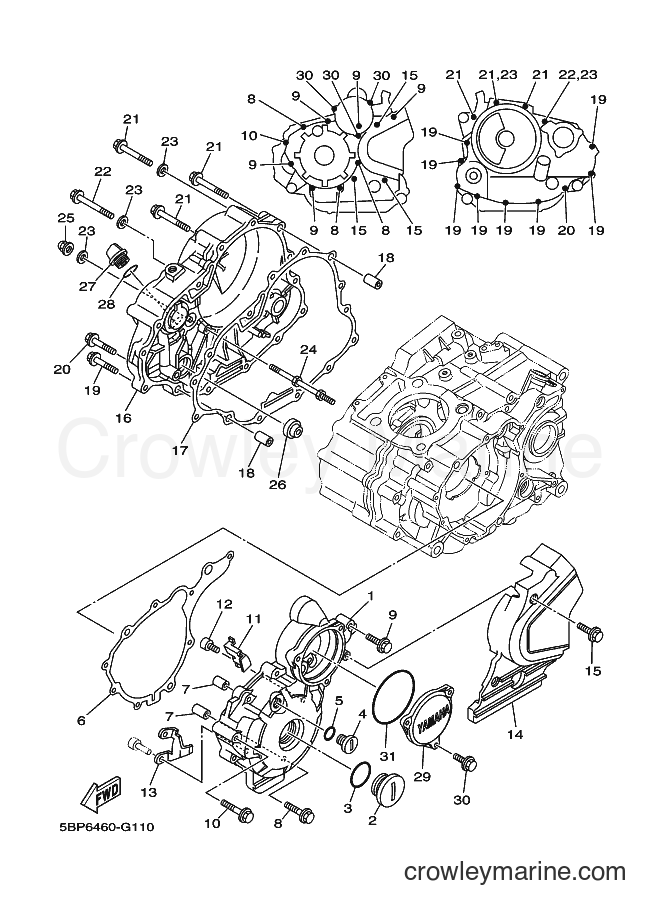 Yamaha Motors SX-4 (54D5) [010] - CRANKCASE COVER 1