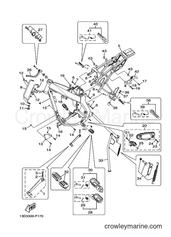 2007 Dirt Bike XT125X - XT125X (13D4) [010] - FRAME
