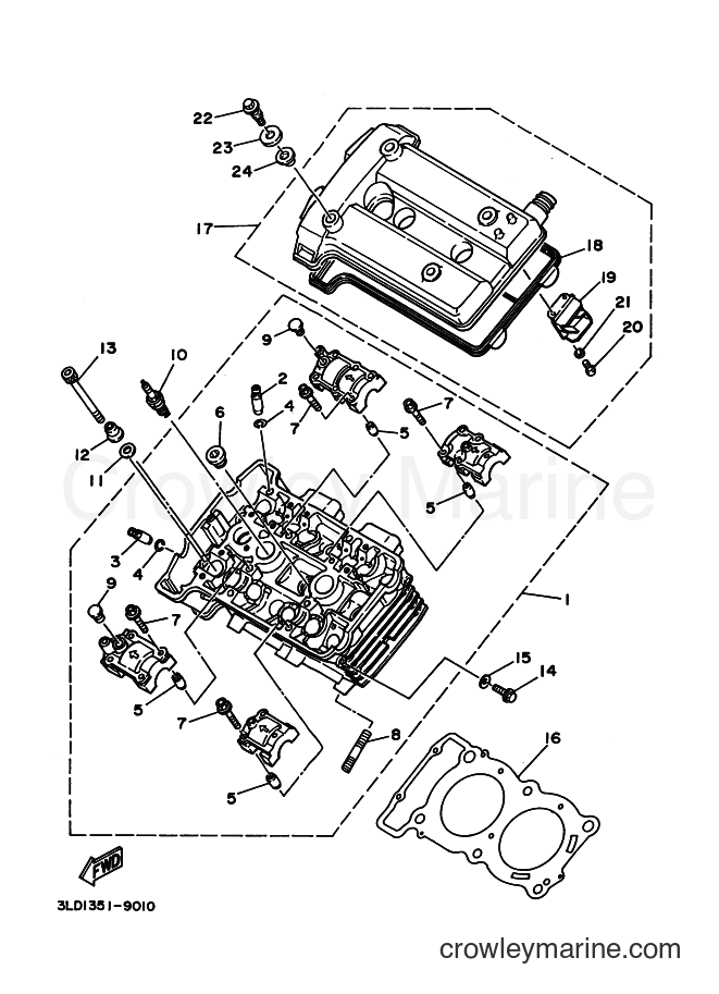 1995 Dirt Bike XTZ750 - XTZ750 (4PY1) [999] - CYLINDER HEAD