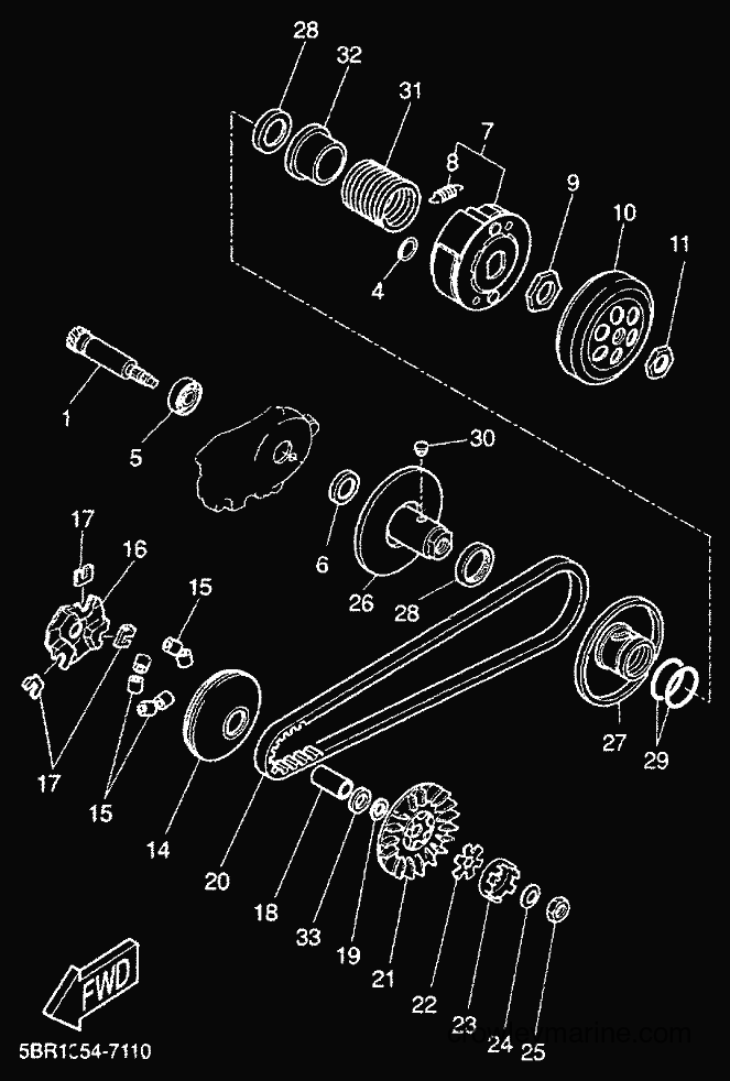 1999 Scooter YQ50L - YQ50L (5HED) [010] - CLUTCH