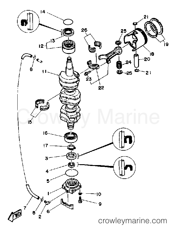 Yamaha Motors C85TLRQ - CRANKSHAFT PISTON