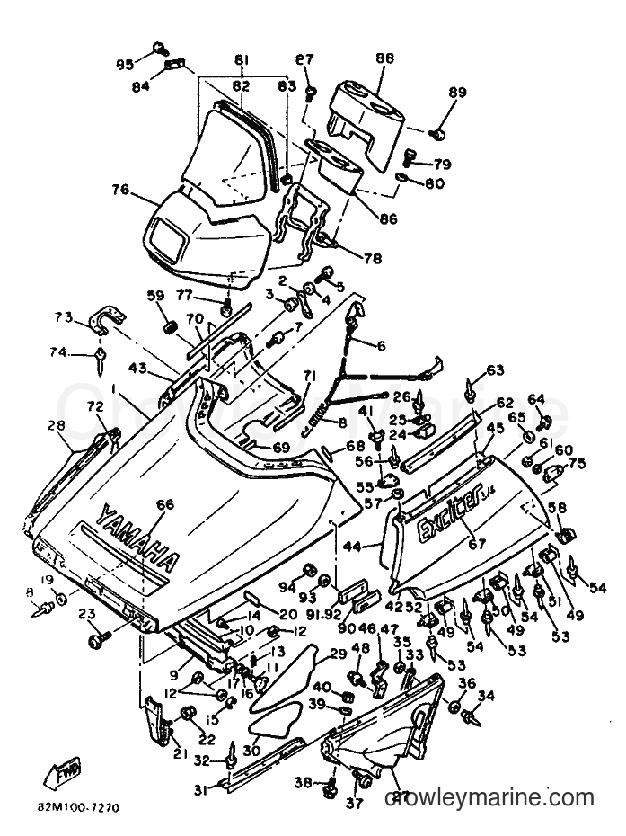 1987 Snowmobile EX570 - EX570 (82M) [999] - SHROUD & WINDSHIELD