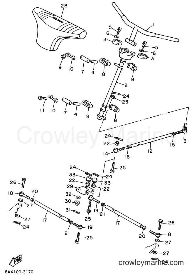 Yamaha Motors VX750 (8BW1) [999] - STEERING