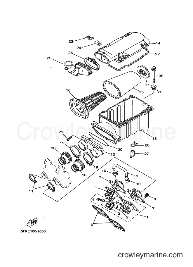 Yamaha Motors YFZ350 (3B5B) [010] - INTAKE