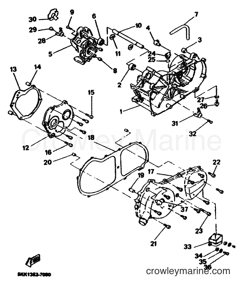 Yamaha Motors YN100 (5KKE) [010] - CRANKCASE