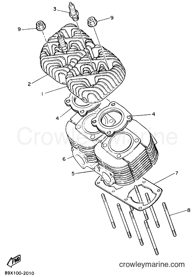 2000 Snowmobile ET410TR - ET410TR (8BY7) [020] - CYLINDER HEAD