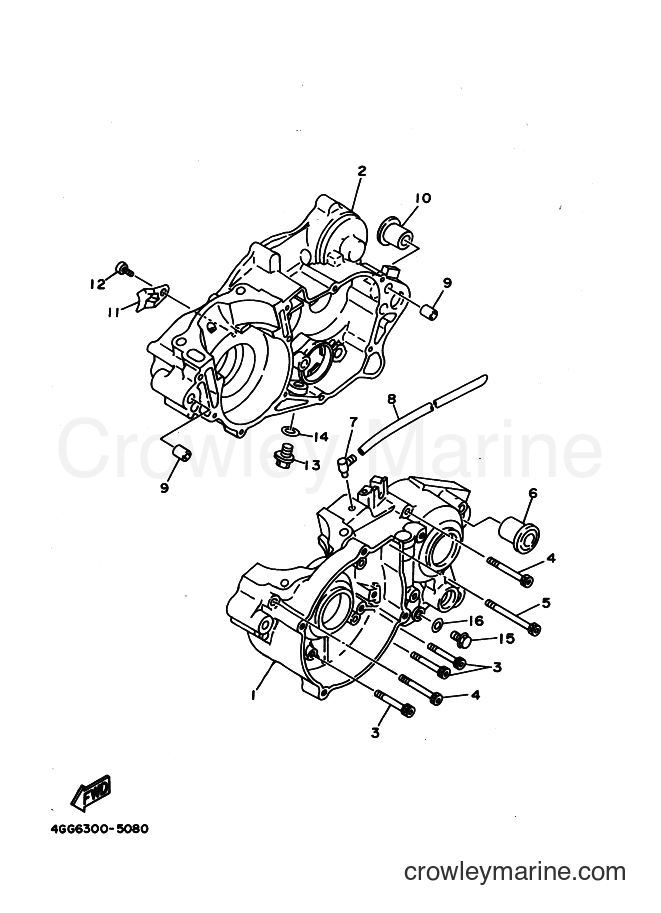 1996 Dirt Bike TY250Z - TY250Z (4GG8) [070] - CRANKCASE