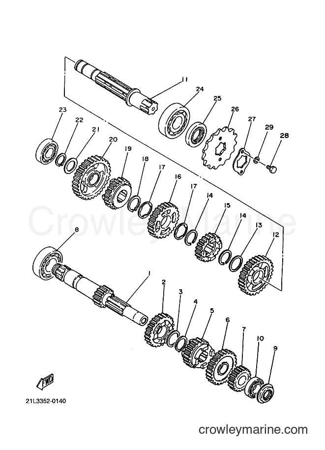 2000 Street Bike SR250 - SR250 (21L3) [010] - TRANSMISSION