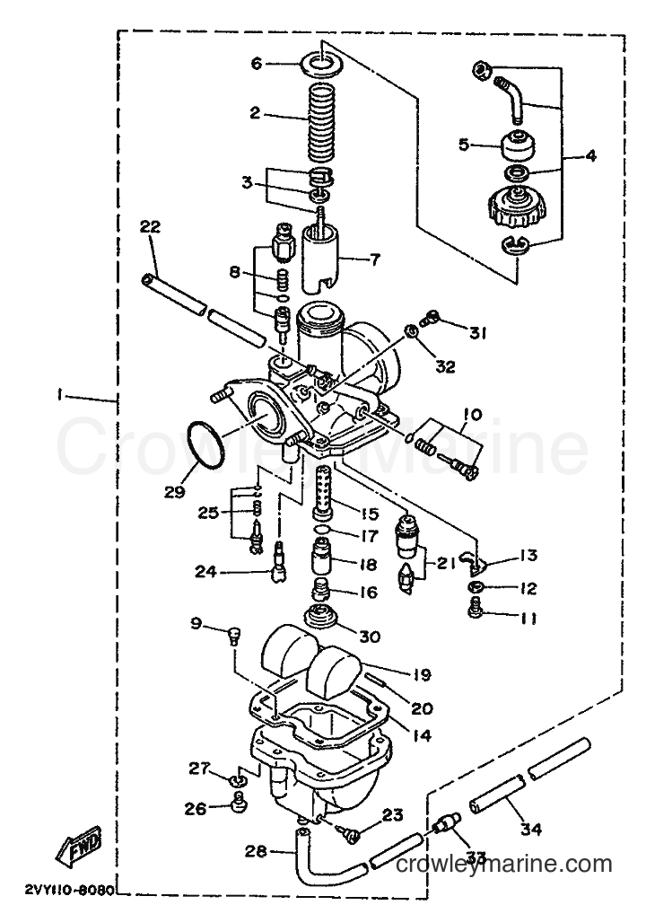 1990 ATV YFU1T - YFU1T (3JN8) [010] - CARBURETOR