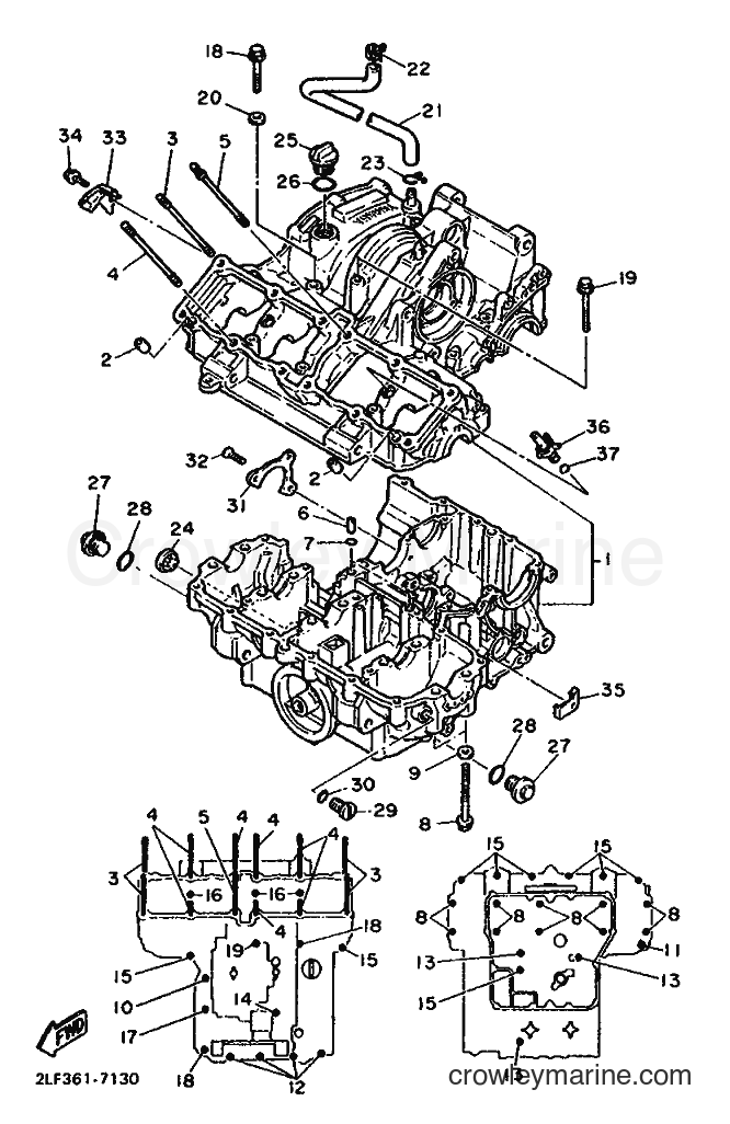 1987 Sport Bike FZR1000 - FZR1000 (2LF) [999] - CRANKCASE