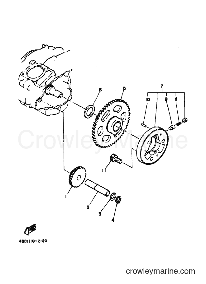 1992 ATV YFB250 - YFB250 (4BD2) [010] - STARTER CLUTCH