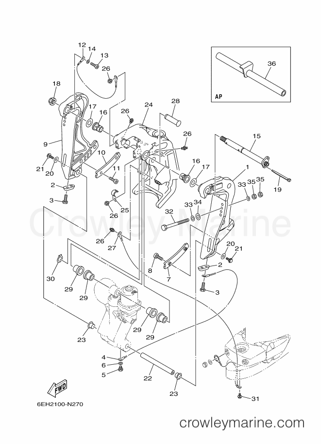 Yamaha Motors VF150A (6EH2) [020] - BRACKET 1