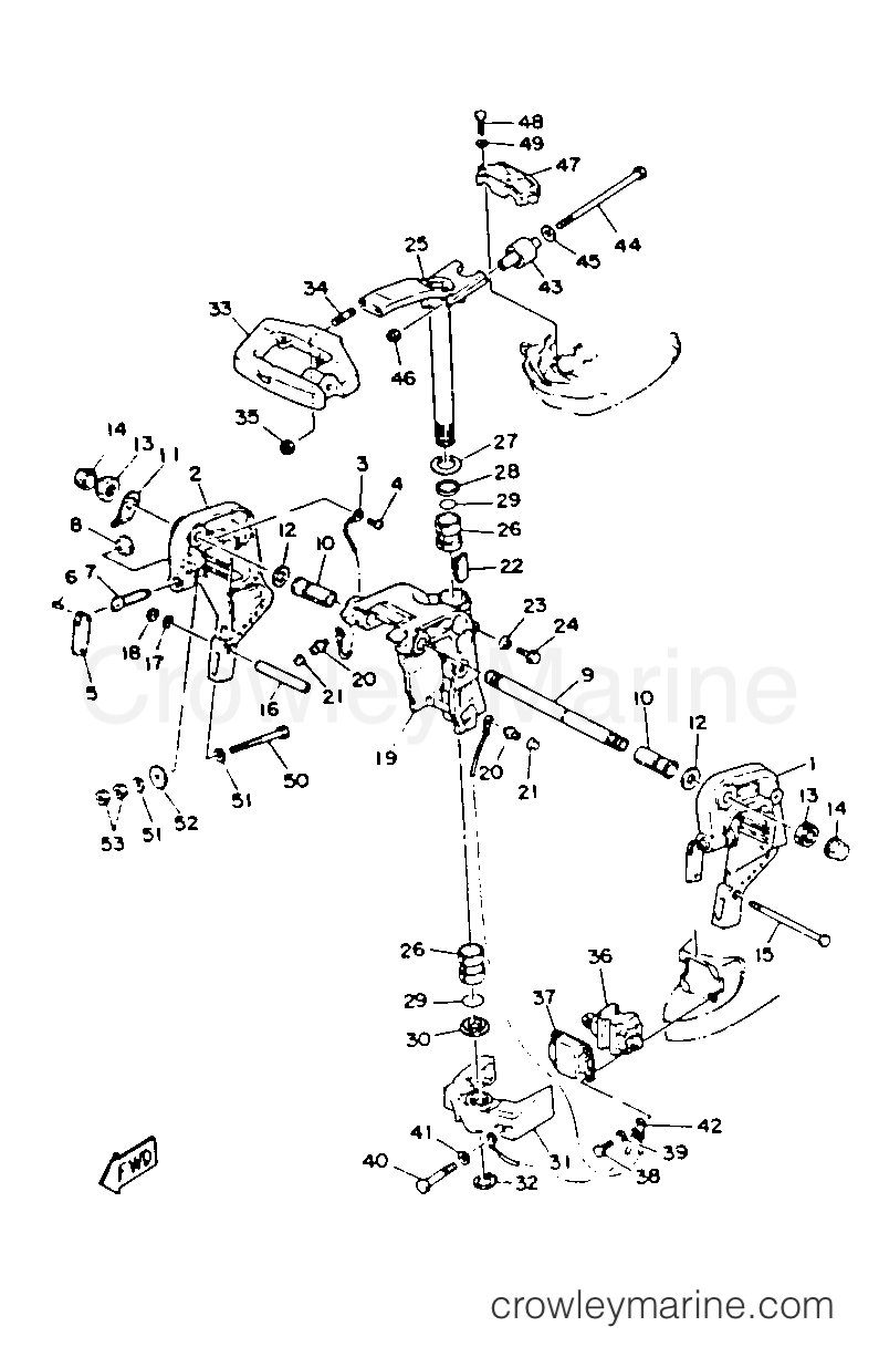 Yamaha Motors 40EJRP - BRACKET 1