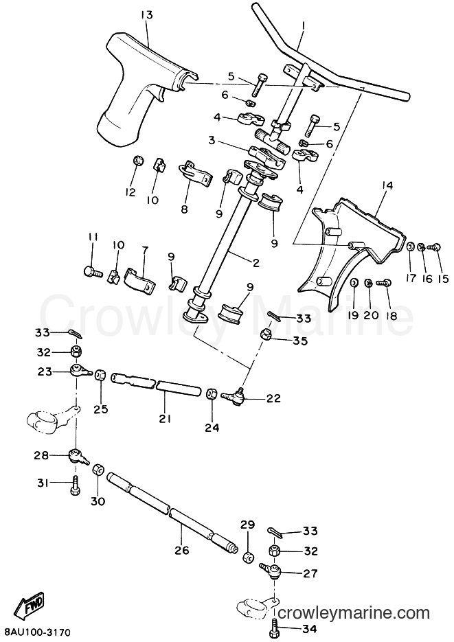1993 Snowmobile VK540E-2 - VK540E-2 (8AU1) [010] - STEERING