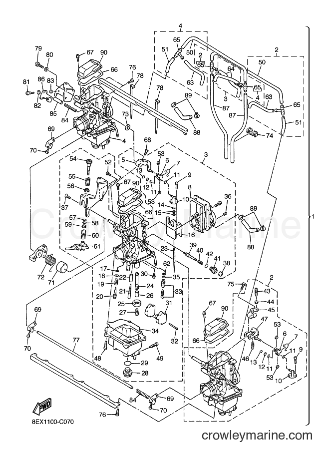 2004 Snowmobile SXV60VT - SXV60VT (8FD2) [010] - CARBURETOR