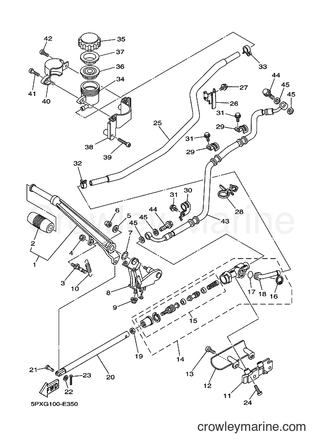 2010 Cruiser XV1700PC - XV1700PC (5PXX) [010] - REAR MASTER CYLINDER