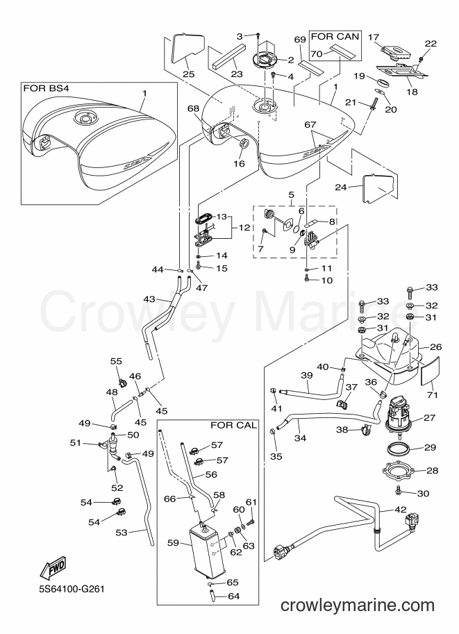 2008 Cruiser XVS1300CT - XVS1300CT (5S66) [020] - FUEL TANK