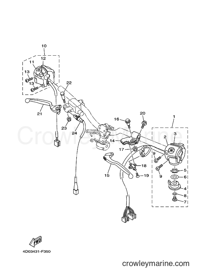 2007 Scooter AF115S - AF115S (4D03) [010] - SWITCH & LEVER FOR DISK BRAKE