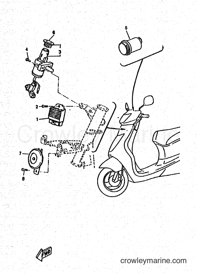 1995 Scooter YM50 - YM50 (4SY1) [010] - ELECTRICAL 1