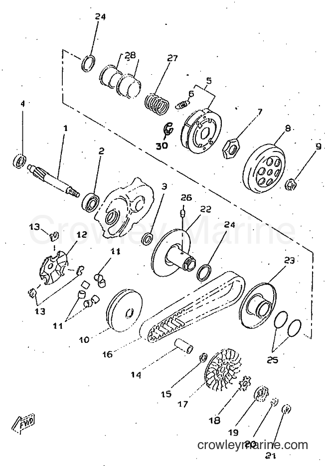 1998 Scooter CW50RSP - CW50RSP (4WS5) [010] - CLUTCH