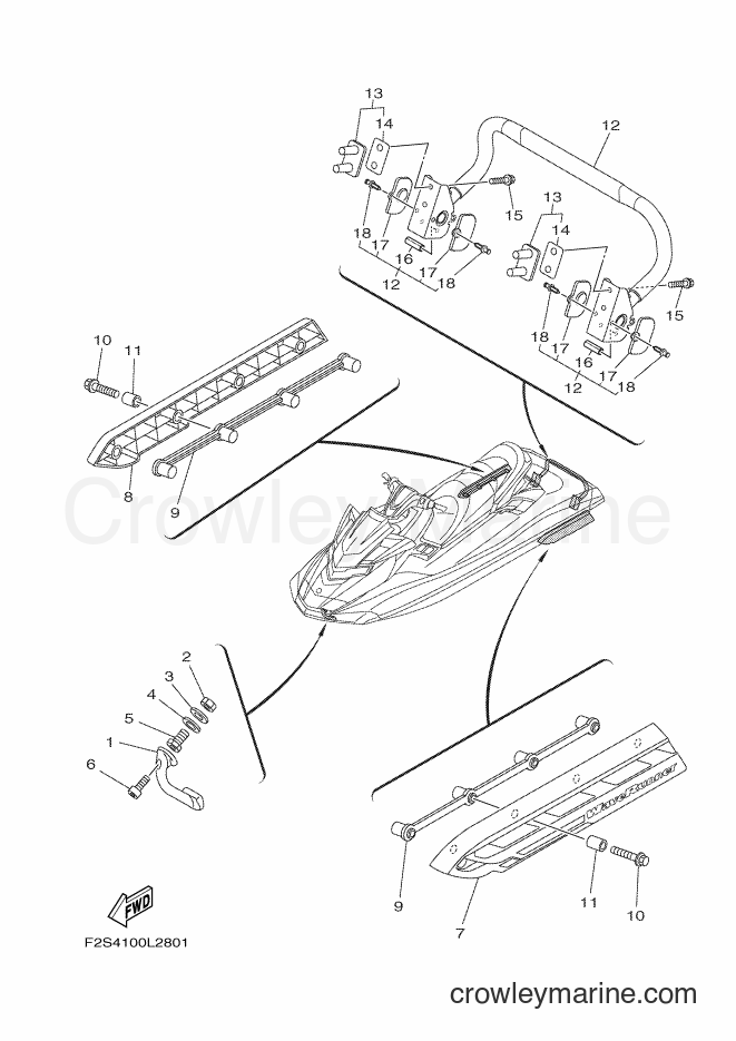 Yamaha Motors FA1800 (F2S4) [020] - HULL & DECK 2