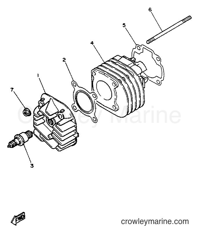 1997 Scooter YN50 - YN50 (5BW1) [010] - CYLINDER