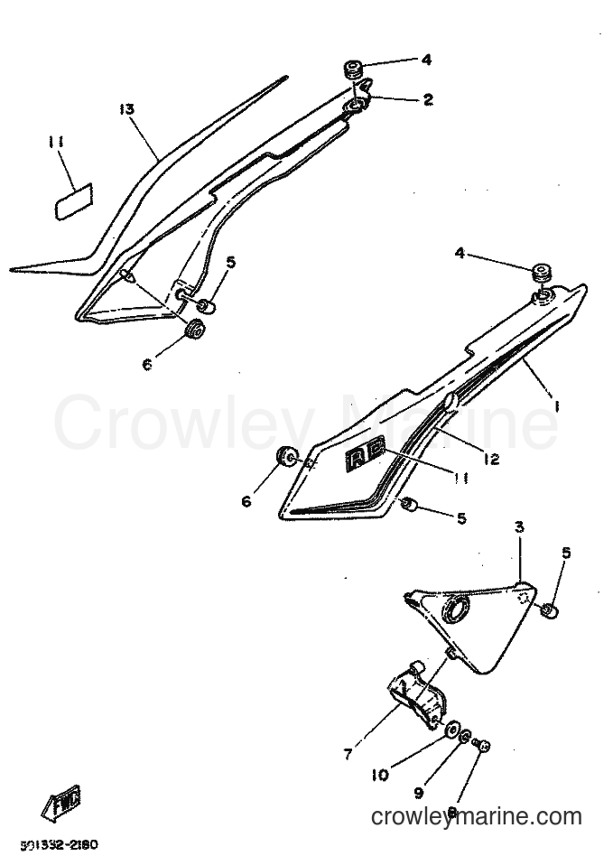 1982 Street Bike RD80 - RD80 (12G) [999] - SIDE COVER