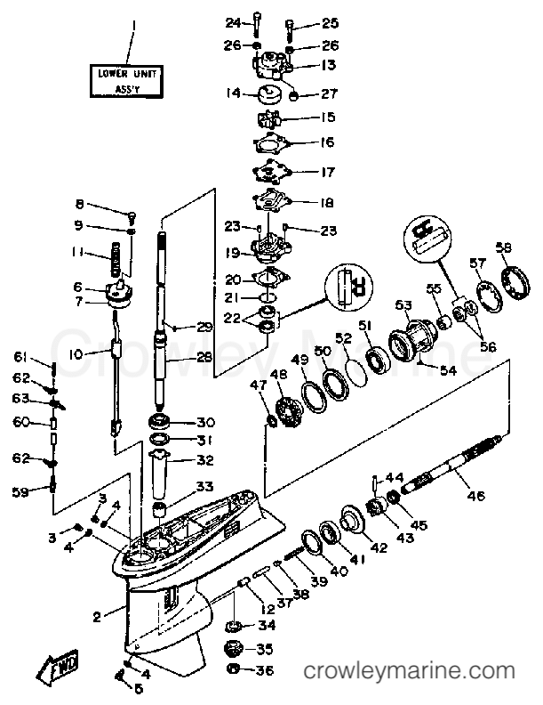 Yamaha Motors 50ELH - LOWER DRIVE 1