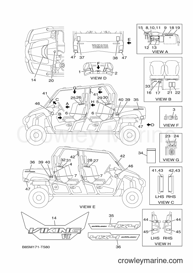 2018 ATV YXC700E - YXC700E (B85M) [010] - EMBLEM & LABEL 1