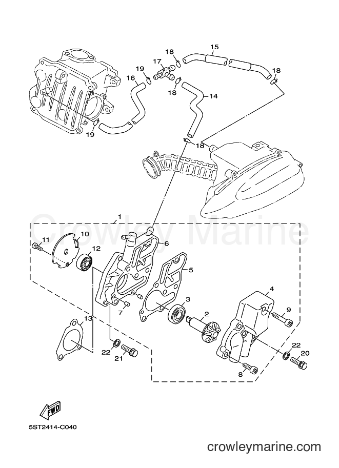 2011 Scooter XC50 - XC50 (3D1C) [010] - WATER PUMP